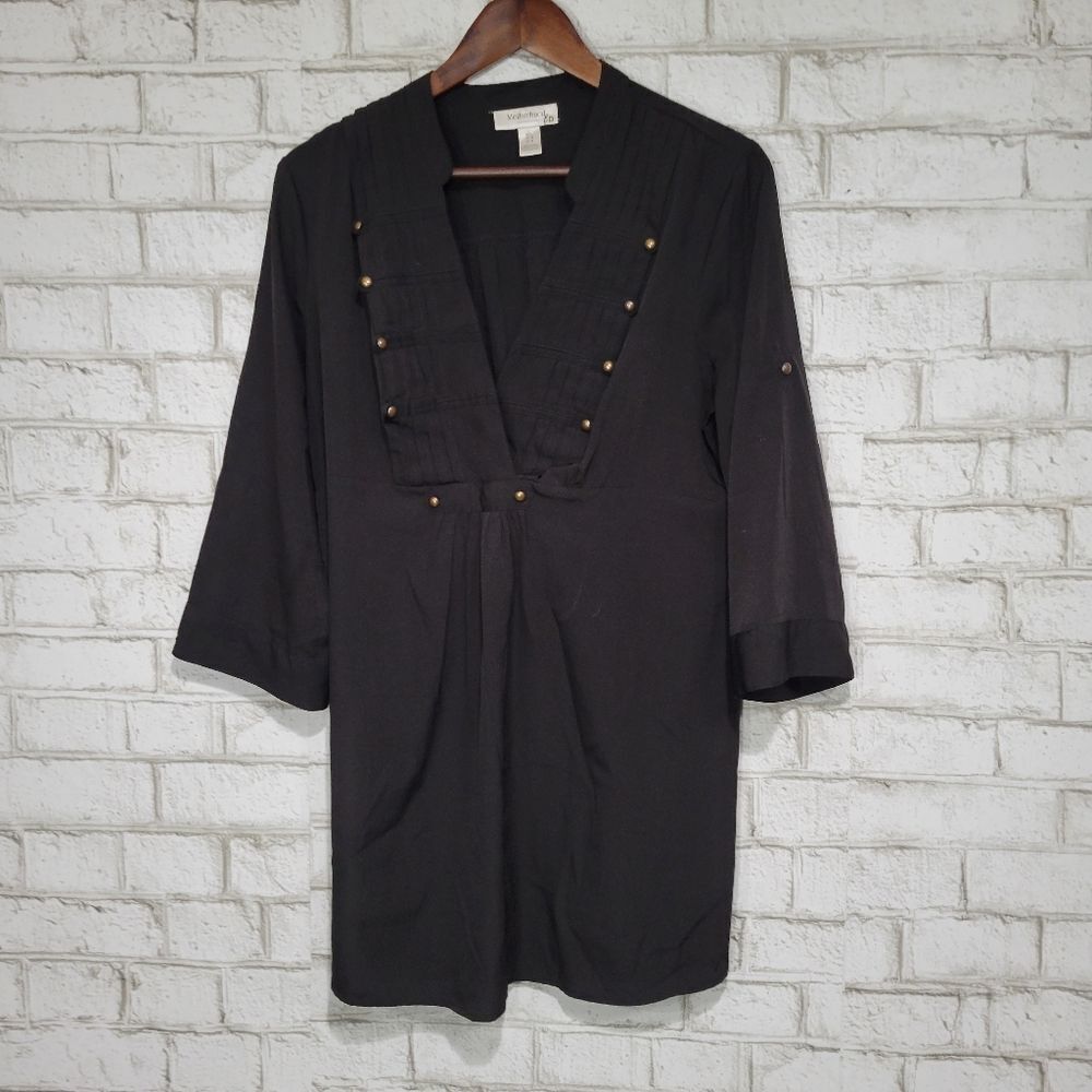 Motherhood Maternity long sleeve‎ black blouse